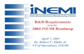 R&D Requirements 2004 iNEMI Roadmapthor.inemi.org › webdownload › newsroom › Presentations › Lead... · 2015-09-10 · Nano sensors: smaller, more sensitive Nano scale sensors