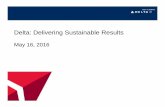 Delta: Delivering Sustainable Results...Delta: Delivering Sustainable Results Addressing Near-Term Issues to Drive Long-Term Success Continuing to Deliver on Aggressive Targets Maintaining