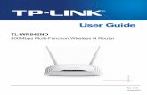 TL-WR842ND - B&H Photo · The TL-WR842ND 300Mbps Multi-Function Wireless N Router integrates 4-port Switch, Firewall, NAT-Router and Wireless AP. Powered by 2x2 MIMO technology, the