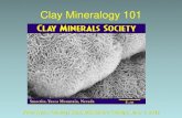 Clay Mineralogy 101 - Middlebury CollegeClay Mineralogy 101 Peter Ryan, Geology Dept, Middlebury College, June 1, 2012 Definition of “Clay” • Grain size (e.g. < 2 µm) – could