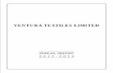 VENTURA TEXTILES LIMITED · VENTURA TEXTILES LIMITED 3 ventura NOTICE NOTICE is hereby given that the 43rd Annual General Meeting of Ventura Textiles Limited will be held on Monday,