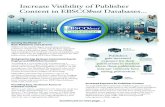 Increase Visibility of Publisher Content in EBSCOhost ... · Increase Visibility of Publisher Content in EBSCOhost Databases… Serving the Needs of Both Publishers and Libraries
