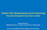 Smart City Governance and Financing - FPAforges.forumpa.it/assets/Speeches/9663/co_21_komninos_nicos.pdf · •Energy networks, saving, smart grid •Water networks management and