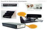 Point of Purchase Available - Kasperek USA Optical · 2016-05-10 · Point of Purchase Available: Printed Sticker Decal Randolph Authorized Retailer Black Single 3-Step Riser Counter