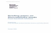 Briefing paper on Discretionary foods › downloads › FSS... · 2018-09-28 · Briefing paper on Discretionary foods Food Standards Scotland ... 1.2 The aim of this briefing paper