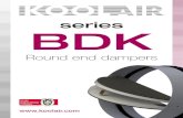 series BDK - Lindab diffusers louvres/fire dampers... · Intumescent seal. 5. Fusible link 72ºC. 6. Rubber seal. 7. Strip. Units in mm ØGap1 Fixed wall Gap2 Stud wall NOMINALD A