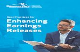 Best Practices for Enhancing Earnings Releases IR... · See how Twitter’s IR team uses Twitter for earnings. First, they distribute their earnings release over a commercial newswire.