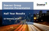 Downer Group Investor Presentation Half Year …...Group work-in-hand ($46.4bn) by Service Line-1,000 2,000 3,000 4,000 5,000 6,000 7,000 8,000 9,000 10,000 11,000 AUD Million Financial