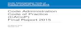 Code Administration Code of Practice (CACoP) Final Report 2015... · Code Administration Code of Practice (CACoP) Final Report 2015 03 March 2016 Version 0.2 ... 0.1 24 November 2015