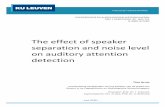 The effect of speaker separation and noise level on ... · voor iedereen even succesvol is. Toekomstig onderzoek zou meer deelnemers moeten testen, met bij voorkeur ook slechthorende