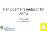 Participant Presentation by VISTA · Participant Presentation by VISTA Yuncheng Li Snap Research. Outline Learning from noisy labels with distillation ... Jianchao Yang, Yale Song,