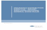 INSURANCE DISTRIBUTION DIRECTIVE – REPORT … › sites › default › files › ...underlying the general good in the insurance sector is that an insurance undertaking or an insurance