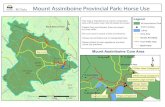 Mount Assiniboine Provincial Park: Horse Use · 2020-04-15 · To Mitchell River Assiniboine Pass O'Brien Horse Campground i s n R C D a r a g n ei t C M T C H E INDIAN PEAK EON S