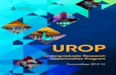 urop proceedings 2013-14 - Hong Kong University of Science and … · 2015-05-05 · UROP Overview 2013-14 During the 2013-14 academic year, the Undergraduate Research Opportunities