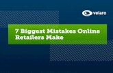 7 Biggest Mistakes Online Retailers Make - Velaro, Inc.€¦ · 7 Biggest Mistakes Online Retailers Make. 2. Introduction You spend so much on Adwords, you wonder if you should buy