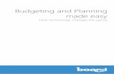 Budgeting and Planning made easy - Board · 2016-03-23 · Budgeting and Planning made easy How technology changes the game. 2. 3 ... Budgeting, Planning & Forecasting Profitability
