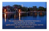 The quantum phase transition between a superfluid and an ...qpt.physics.harvard.edu/talks/ucsc.pdf · applications to trapped ultracold atoms and the cuprate superconductors. The