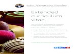 Extended curriculum vitae. - John Alexander Rowley · Extended curriculum vitae. This document is intended for potential future clients, colleagues and partners. ... (and offline)