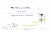 Support Vector Machines - Carnegie Mellon School of ...epxing/Class/10701/slides/lecture9-svm.pdf · Support Vector Machines Eric Xing Lecture 9, October 8, 2015 1 Reading: Chap.