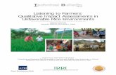Listening to Farmers: Qualitative Impact Assessments in …books.irri.org/TechnicalBulletin12_content.pdf · 2010-01-13 · 7. Arakan Valley, Philippines: Working Group 6 for intensive