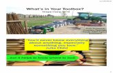 What’s in Your Toolbox? - Aggie Horticulture › vitwine › files › ...What’s in Your Toolbox? Fran Pontasch Program Specialist Texas A&M AgriLife Extension ... Principles and