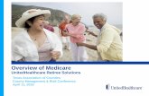 Overview of Medicare - county.org · Overview of Medicare. UnitedHealthcare Retiree Solutions. Texas Association of Counties. County Management & Risk Conference. April 11, 2019
