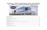 Indiana NeuroDiagnostic Institute CLINICAL PROGRAM …Staff members from clinical disciplines, including psychiatry, psychology, social work, recreational therapy, dietetics, and chaplaincy,