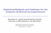 Statistical Methods and Software for the Analysis of ... › ~steve › Rcourse › lect1MarrayTech.pdf · Statistical Methods and Software for the ... Statistical Methods and Software