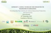 WORKSHOP 1: SCIENCE, TECHNOLOGY AND INNOVATION FOR ... › edocs › mdocs › africa › en › ompi... · WORKSHOP 1: SCIENCE, TECHNOLOGY AND INNOVATION FOR RESEARCHERS IN AGRIBUSINESS