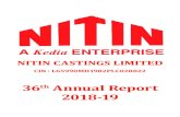 NITIN CASTINGS LIMITEDnitincastings.com/pdf/reports/2018-19=NCL=ANNUAL REPORT.pdf · NITIN CASTINGS LIMITED Annual Report – 2018-19 1 DIRECTORS’ REPORT To, The Members, NITIN