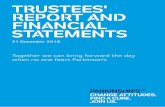 Trustees' report and financial statements - Parkinson's UK… · working so hard for people affected by Parkinson’s. Mark Goodridge Chair of Board of Trustees. Trustees’ report