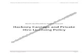 Hackney Carriage and Private Hire Licensing Policy Hackney Carriage and Private Hire Licensing Policy
