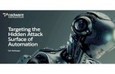 Targeting the Hidden Attack Surface of Automation · Targeting the Hidden Attack Surface of Automation Chapter A APIs Chapter B Watering Holes Chapter C May the Best Bot Win Chapter