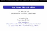 The Eleven Clocks Problem - University of Connecticut › ~troby › elevenClocksG4G2014.pdf · IntroductionThe Eleven Clocks ProblemBulgarian solitaireBulgarian solitaireMath Research