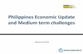 Philippines Economic Update and Medium term …map.org.ph › wp-content › uploads › 2019 › 05 › ppt-rong-qian-feb...Economic growth moderated but remains strong, driven by