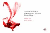 Customer Data Integration: BEA-IT Case Study · 100% of BEA data (from Siebel, PeopleSoft) loaded into the customer master repository Successful correlation results for top tier BEA