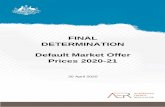 FINAL DETERMINATION Default Market Offer … › system › files › AER - Default Market...This is our Final Determination for retail electricity default market offer (DMO) prices