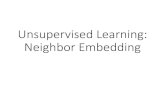 Unsupervised Learning: Neighbor Embeddingspeech.ee.ntu.edu.tw/~tlkagk/courses/ML_2017/Lecture/TSNE.pdf · Laplacian Eigenmaps •Dimension Reduction: If 1and 2are close in a high