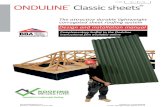 CI SfB (4-) Nn2 ONDULINE Classic sheets€¦ · ONDULINE ® Classic sheets ® CI SfB (4-) Nn2 The attractive durable lightweight corrugated sheet roofing system Design and installation