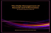 The Daily Management of Records and Information...The Daily Management of Records and Information IIMC ReCoRds ManageMent teChnICal BulletIn seRIes 1 Introduction Most Technical Bulletins