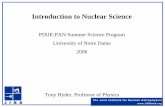 PIXIE-PAN Summer Science Program University of Notre Dame 2006archive.jinaweb.org/outreach/PIXE/lectures... · Nuclear reactions Decay modes of an excited nucleus, and The nuclear