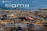 Natural catastrophes and man-made disasters in 2013 · 2wiss Re S sigma No 1/2014 Catastrophes in 2013 – global overview Number of events: 308 Based on sigma criteria, there were