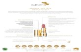ARGAN LIPSTICK - Silk Oil of Morocco · ARGAN LIPSTICK PRODUCT SHEET Silk Oil of Morocco’s Argan Vegan Lipstick is packed with nourishing certified organic ingredients such as Cold