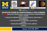 GRADUATE STUDIES IN COMPUTATIONAL & DATA SCIENCES...matrix linear algebra and graphics, elementary notions of computational complexity, user-friendly interfaces, string matching Application