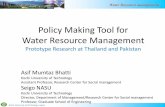 Policy Making Tool for Water Demand and Supply Management · In case of Bangkok: Only constructing new water supply is not enough for higher demand. Combination of water demand and