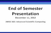 End of Semester Presentation - Department of Mathematicsrvbalan/TEACHING/AMSC663Fall2012/... · 2012-12-11 · j Y j Y Y I N i i ¦ T 1 ¦ i j e Y Y i W ij Y j 2 arg min : ( ) [1]