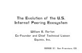The Evolution of the U.S. Internet Peering Ecosystem · The Art of Peering: The Peering Playbook The Peering Simulation Game ... Ge 3 Tier 1 ISP Model Def: An ISP that has access