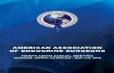 AMERICAN ASSOCIATION OF ENDOCRINE SURGEONS · 2019-08-15 · THE AMERICAN ASSOCIATION OF ENDOCRINE SURGEONS Thirty-Ninth Annual Meeting MAY 6-8, 2018 American Association of Endocrine