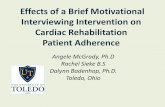 Effects of a Brief Motivational Interviewing Intervention ... · Motivational interviewing Relaxation Session 1 Identify patients personal strengths to support self-efficacy Mindful