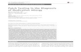 Patch Testing in the Diagnosis of Medication Allergy...Patch Testing in the Diagnosis of Medication Allergy Kerrie Grunnet, BS1 Jake E. Turrentine, MD2,* ... are most l ikely to produce